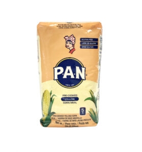 Harina P.A.N De Maiz Blanco Precocida Grano Entero ( Pre-Cooked Whole Grain  White Corn Meal ) Net.Wt 1 kg